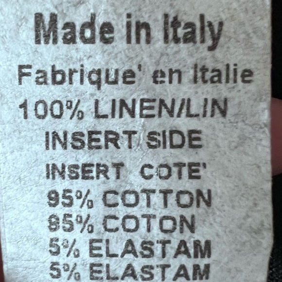 Terzo Millennio Sleeveless Blue 100% Linen Dressed w/Knit Insets, Sixe 1X - Picture 8 of 9